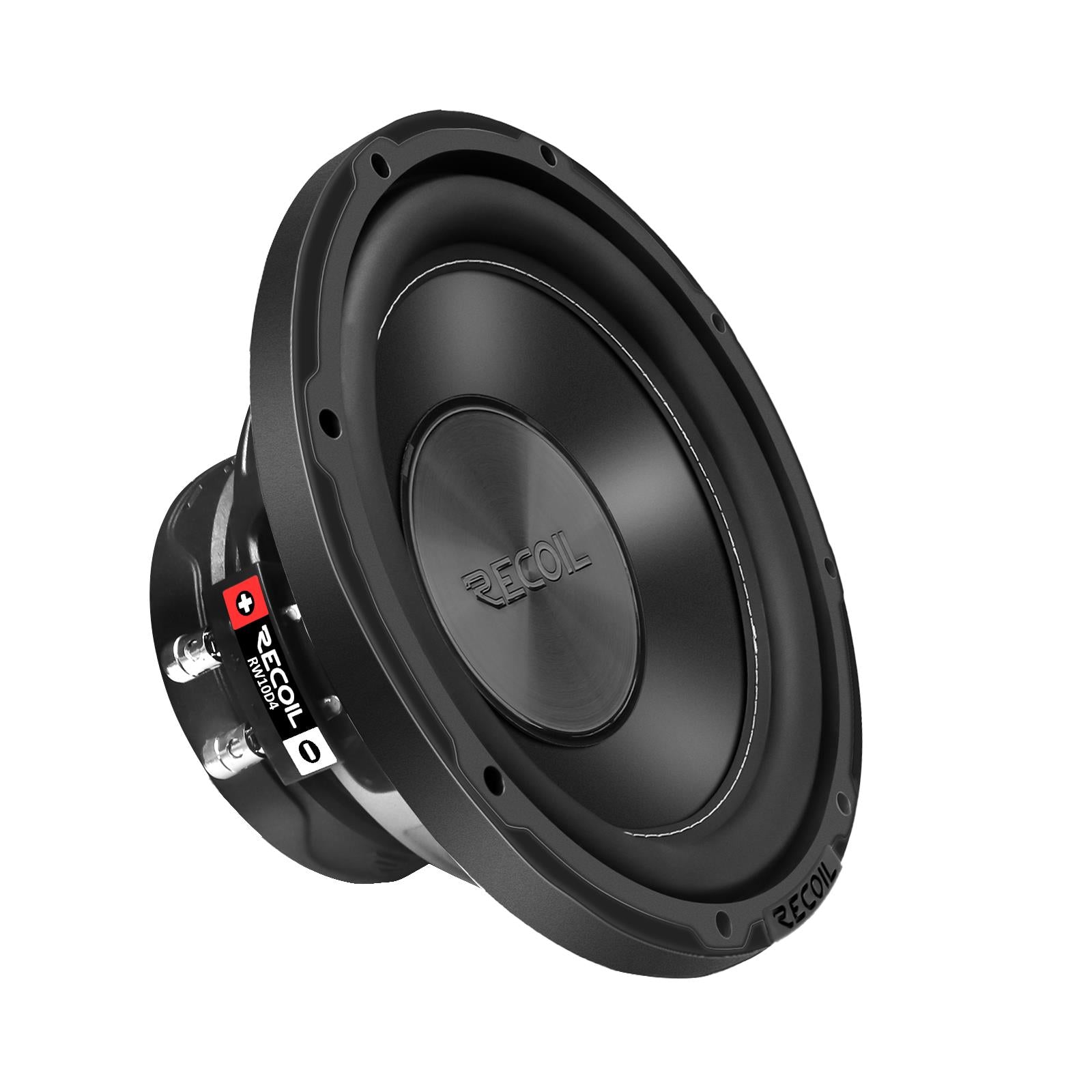 Recoil RW10D4 - 500 Watts 10" Inch 25cm Dual Voice Coil 4-Ohm Car Sub Subwoofer