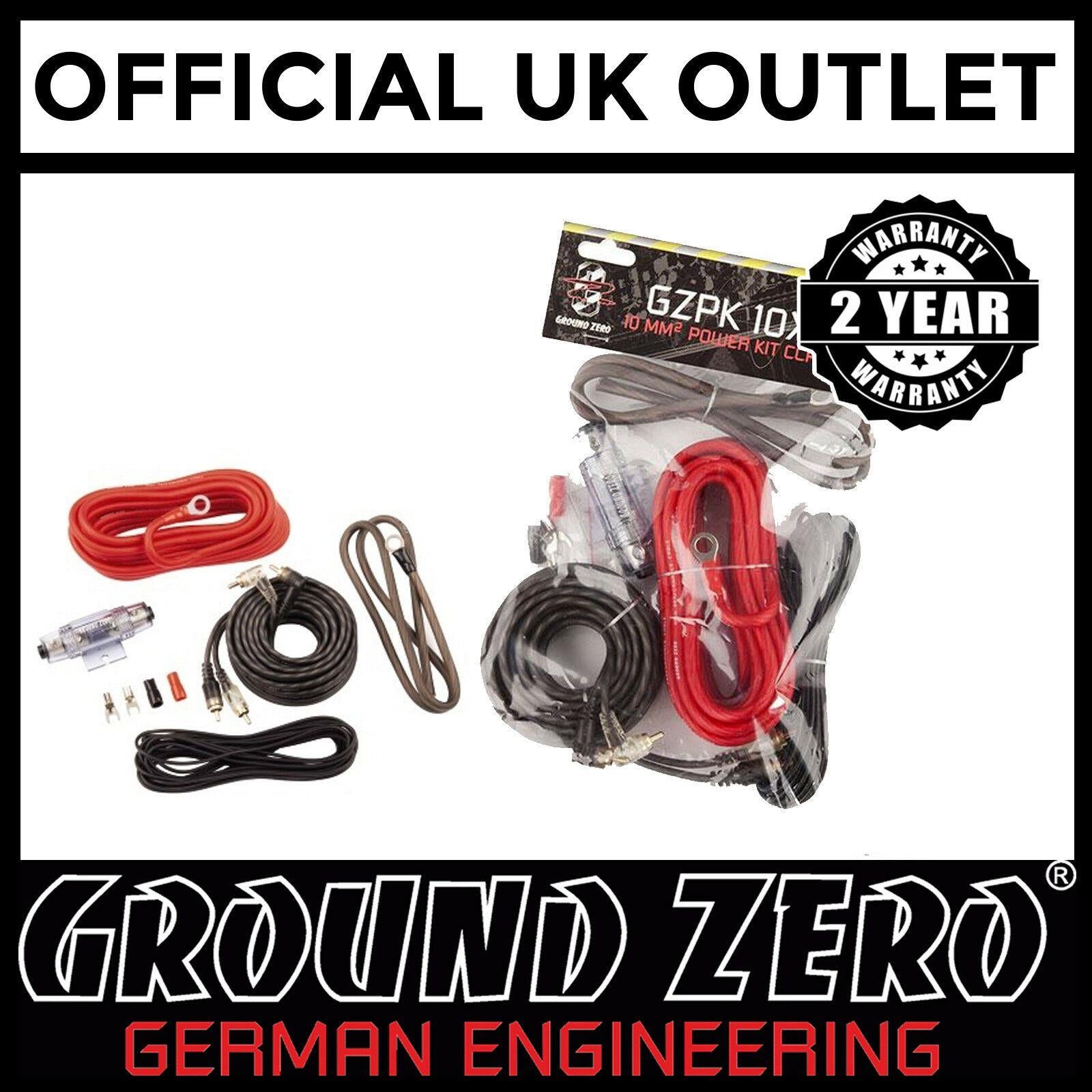 GROUNDZERO GZPK 10XLC - 7AWG 10 mm² Cable kit with AGU fuseholder