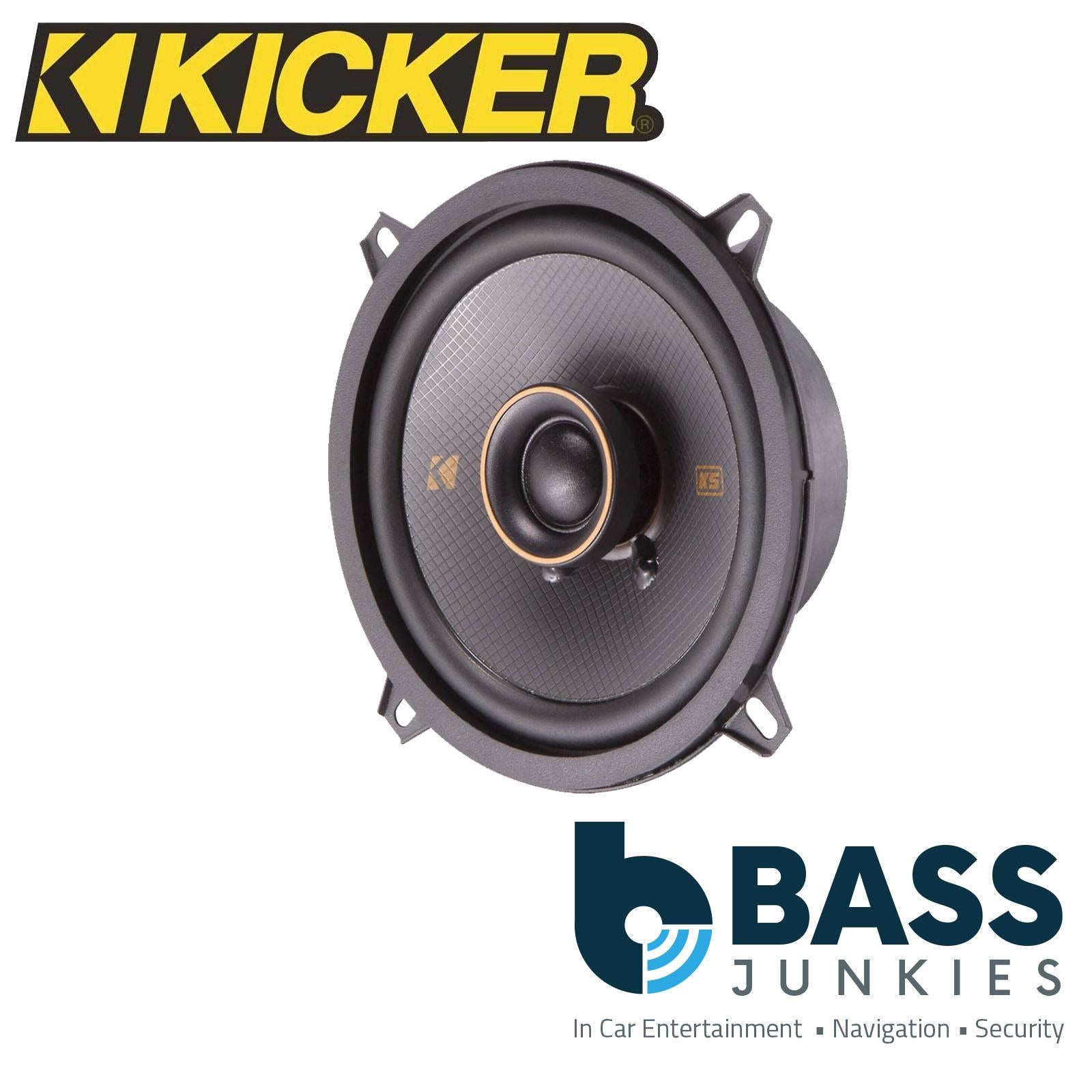 KICKER 47KSC504 - 13cm 5.25 Inch 2-Way 300 Watts Car Door Shelf Speakers Pair