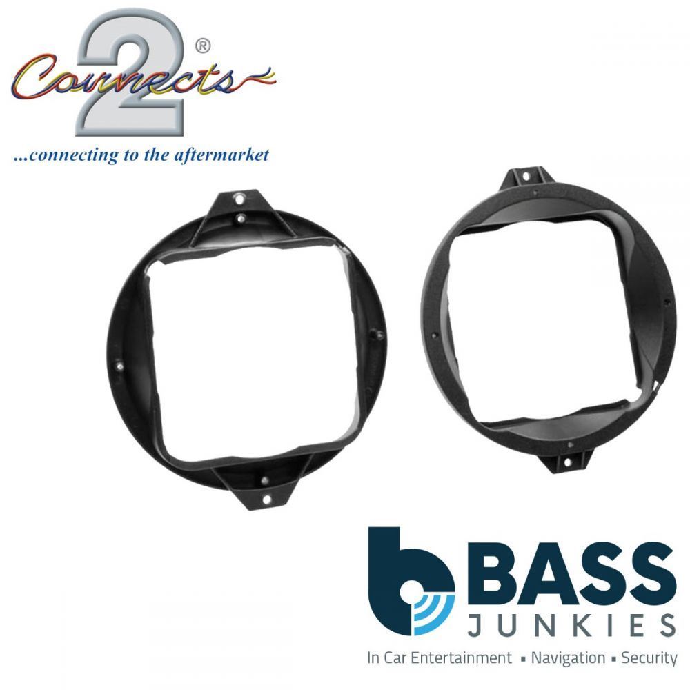 Connects2 CT25AU04 - Audi A3 A4 TT 165mm 16.5cm 6.5" Rear Side/Shelf/Door Speaker Adapter Brackets