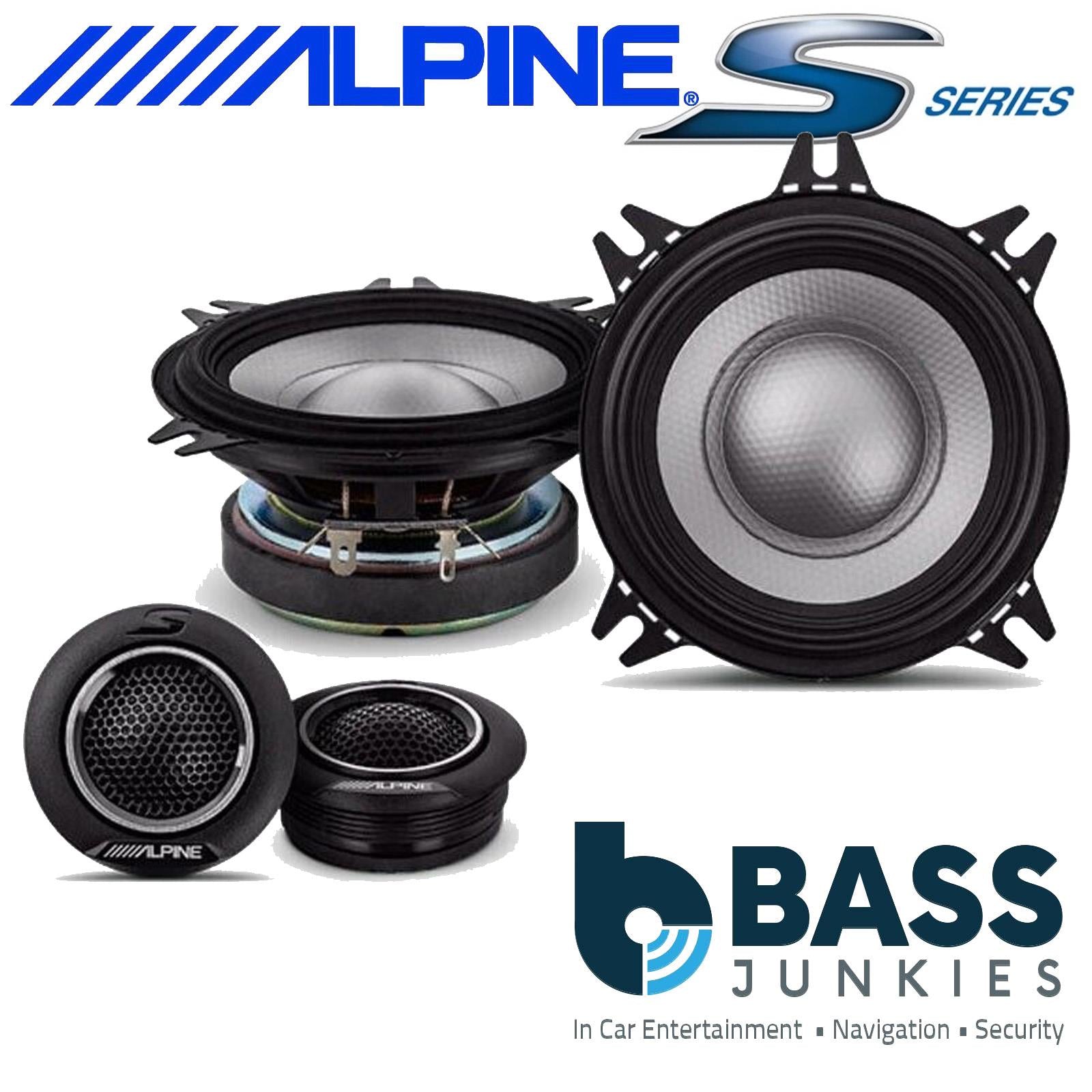 Alpine S-Series S2-S40C - 4” 10cm 280 Watt 2 Way Component Dash Door Speakers