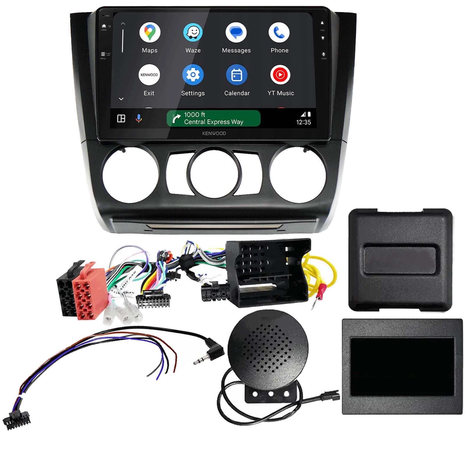 Kenwood 9" CarPlay Android Car Stereo Kit For BMW 1 Series Manual AC 2008-2012