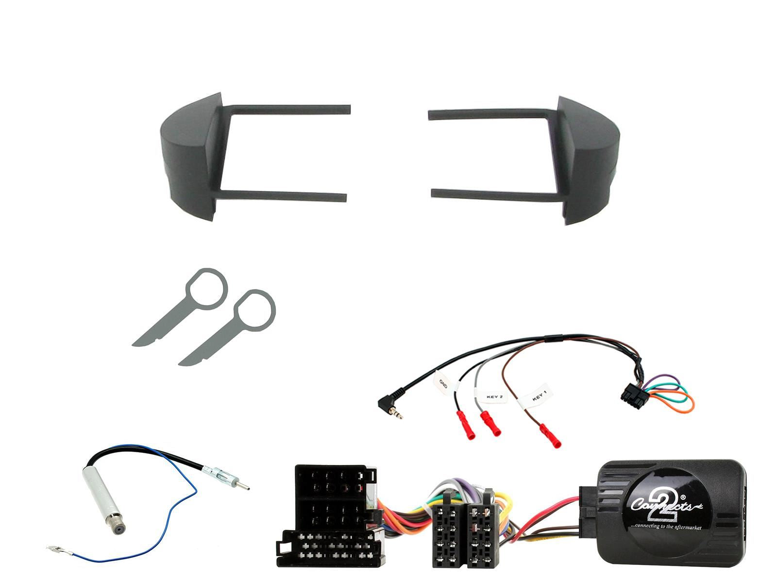 Connects2 CTKVW02 - Volkswagen Beetle 1998-2010 Double Din Fascia Installation Kit