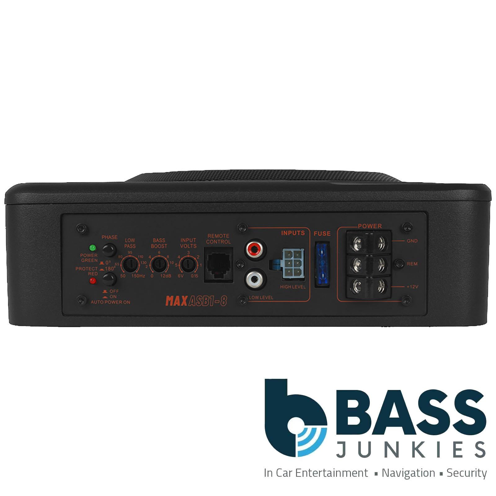 GAS MAX ASB1-8 - 260 Watt Amplified 8" 20cm Active Underseat Car Subwoofer