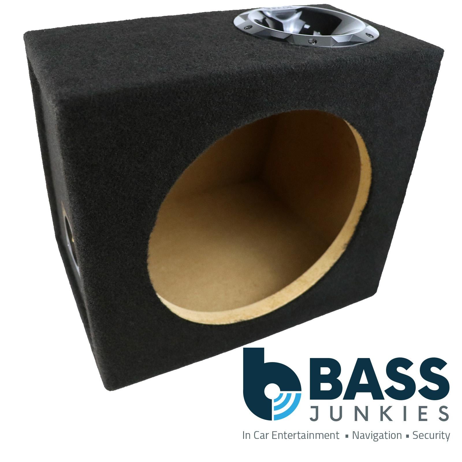 Recoil SUB12PB - Single 30cm 12" Inch Ported Black Carpet Car Subwoofer Bass Box