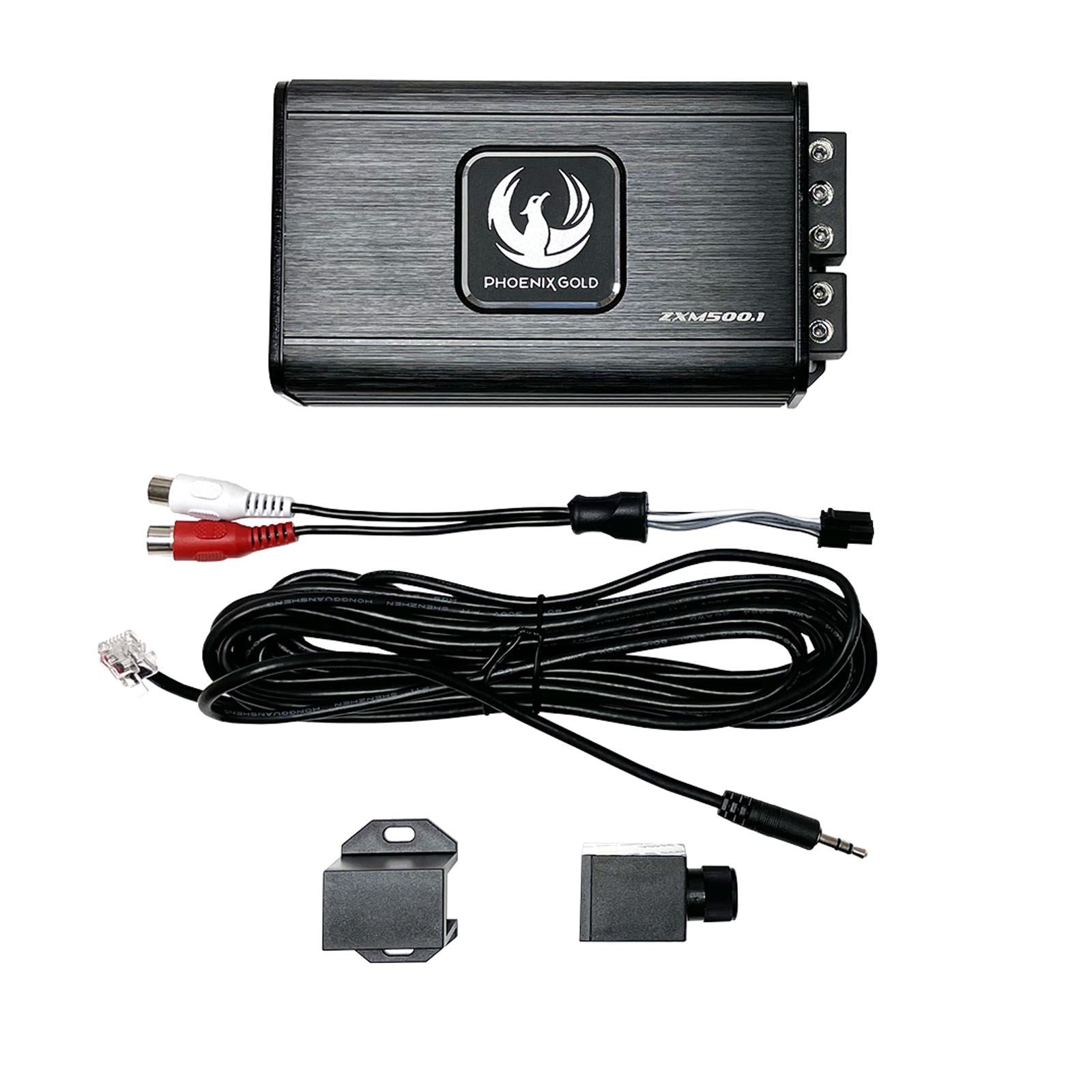 PHOENIX GOLD ZXM500.1 1000 Watt Class D Mono Car Mini Micro Subwoofer Amplifier 360 Watts @ 2 Ohms, 240 Watts @ 4 Ohms, 500 Watts RMS @ 1 Ohms