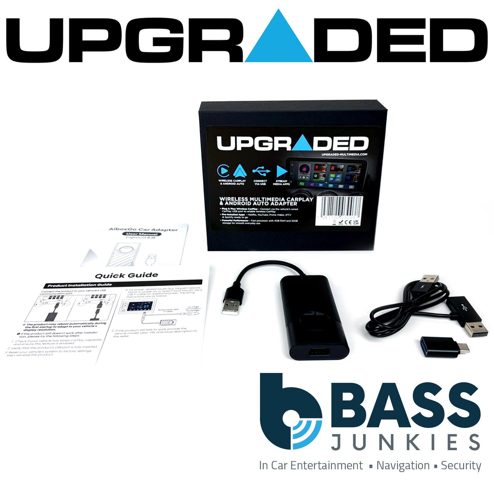 Upgraded UPIABOX  - Wireless Carplay & Android Netflix Youtube Prime Spotify IPTV App Multimedia Adaptor