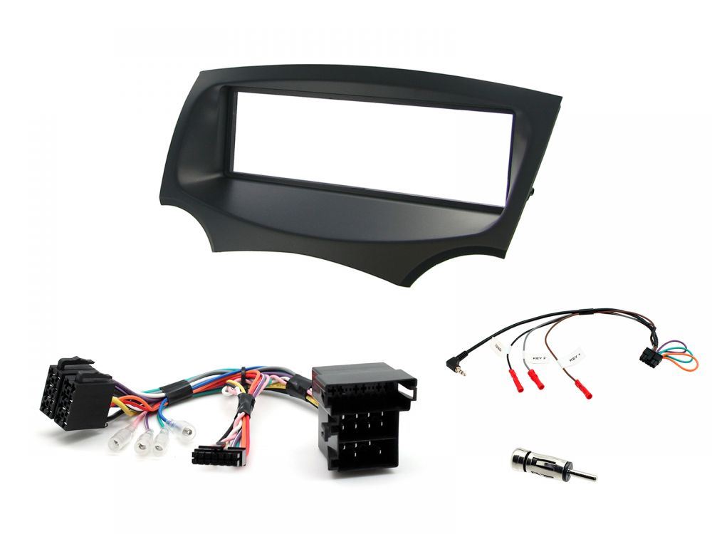 Single Din Stereo Fitting Kit + Steering Controls to fit Ford KA 2009-17