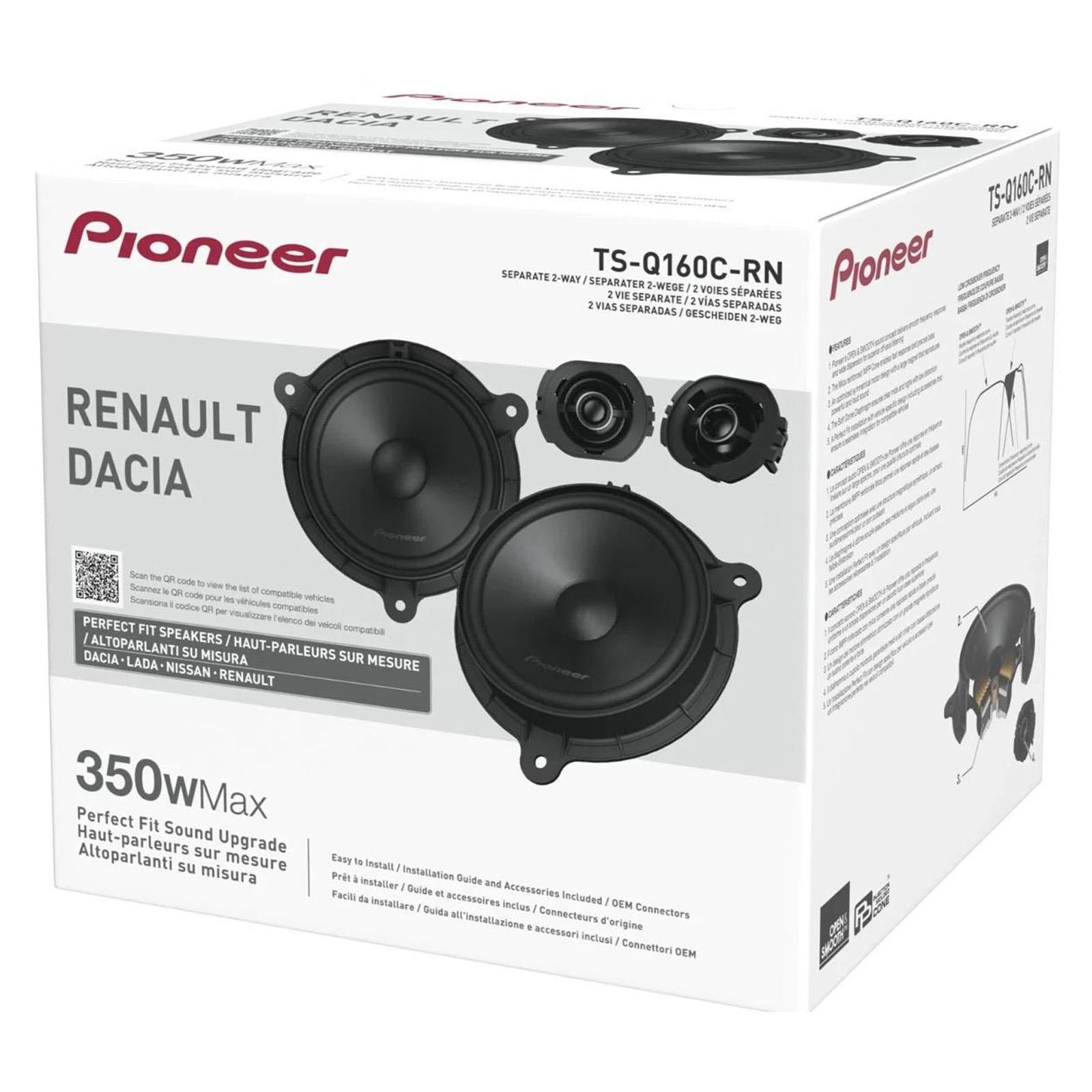 Pioneer 700 Watts 6.5" 2-Way Component Car Door Speakers For Renault Megane IV Sedan 2015-22
