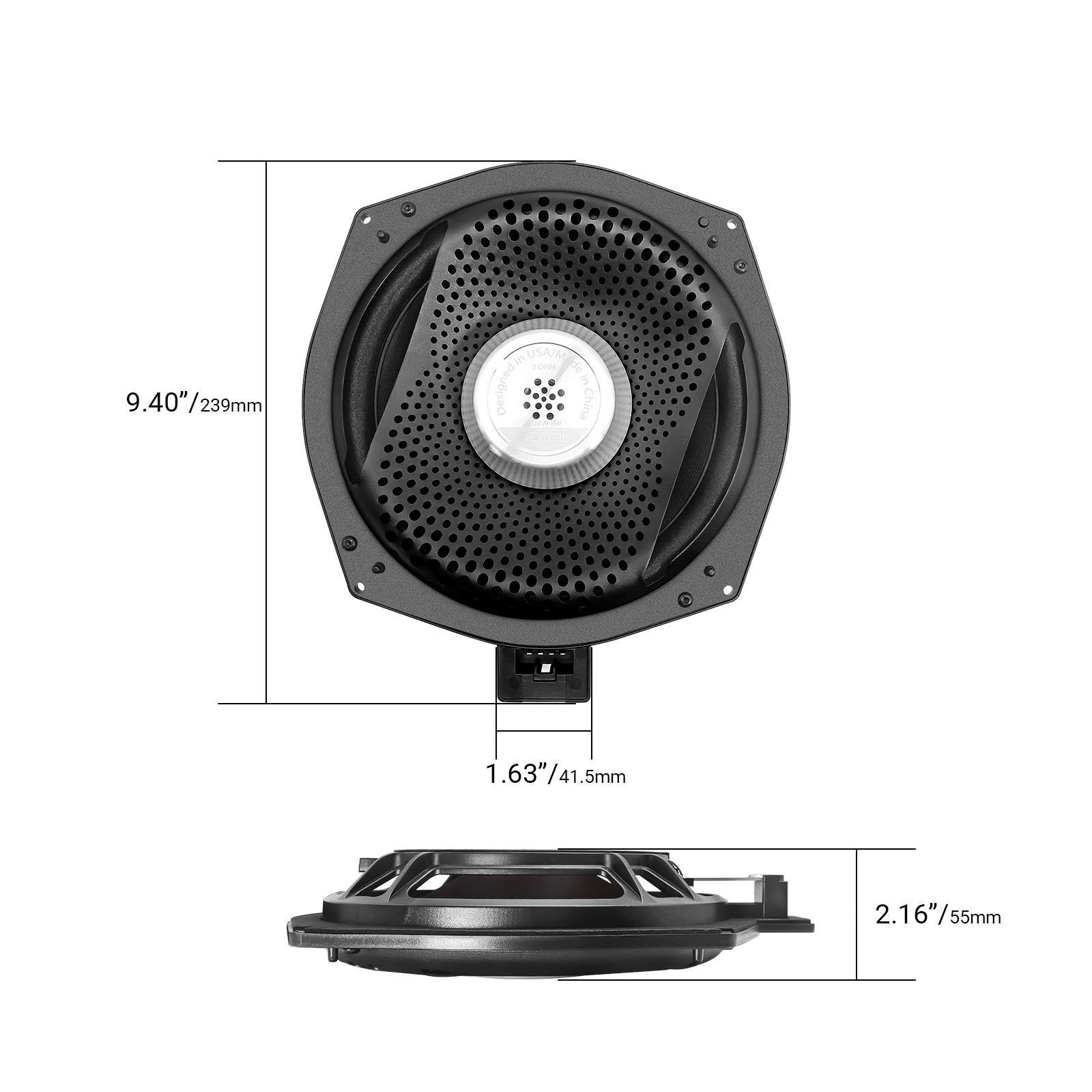 Recoil RBMW-8W - BMW 1, 3, 4, 5, 6 Series & X1, X3 Underseat Car Bass Subwoofers