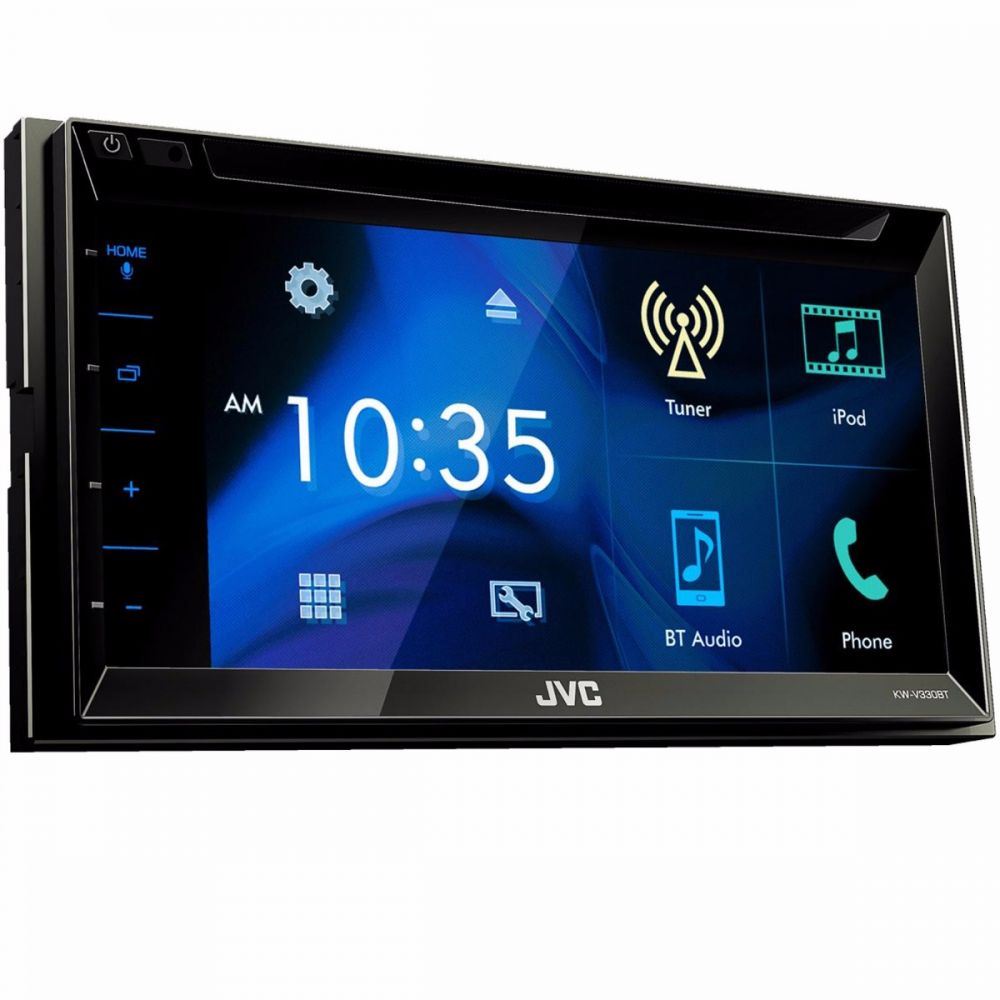 JVC KW-V330BT - 6.8" DVD Bluetooth CD MP3 Front USB Touchscreen App Link, AM/FM Tuner, iPod iPhone Android Control Car Stereo