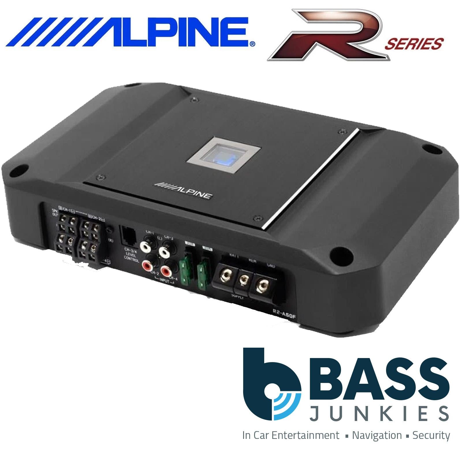 Alpine R2-A60F - 600 Watts RMS 4 Channel Class-D Car Amplifier Hi-Res Audio Amp