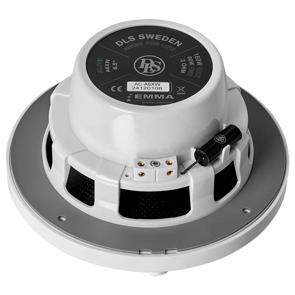 DLS Alive A6XW - 6.5" 160W Marine Coaxial Speakers IP65 UV Resistant White Pair