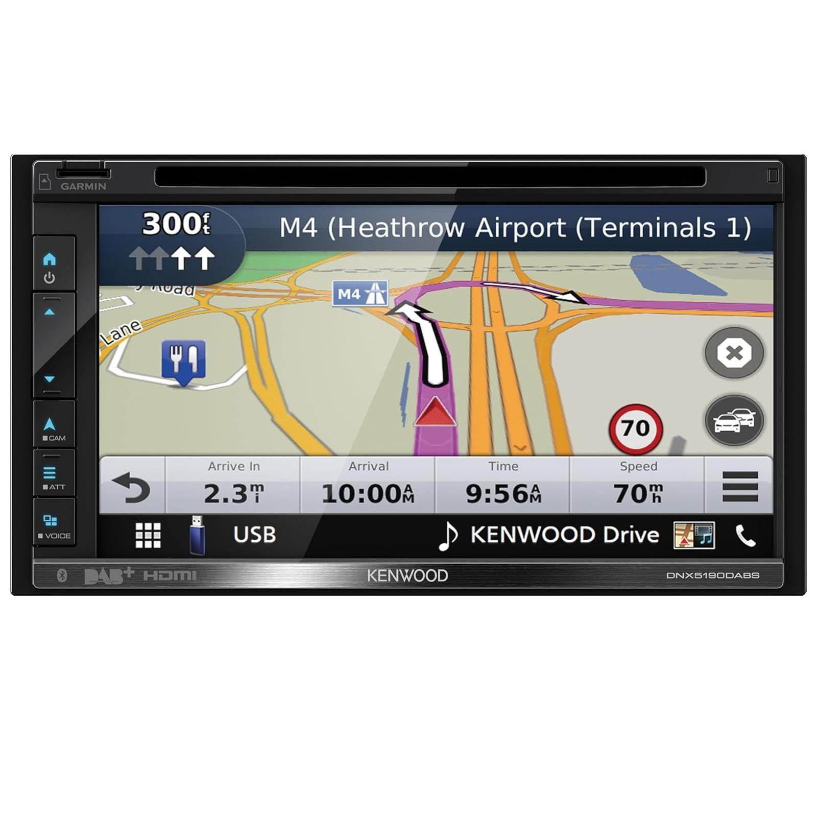 Kenwood DNX5190DABS - 6.8" CD DVD DAB DVD Navigation Bluetooth Car Stereo Rear Camera & Dash Cam