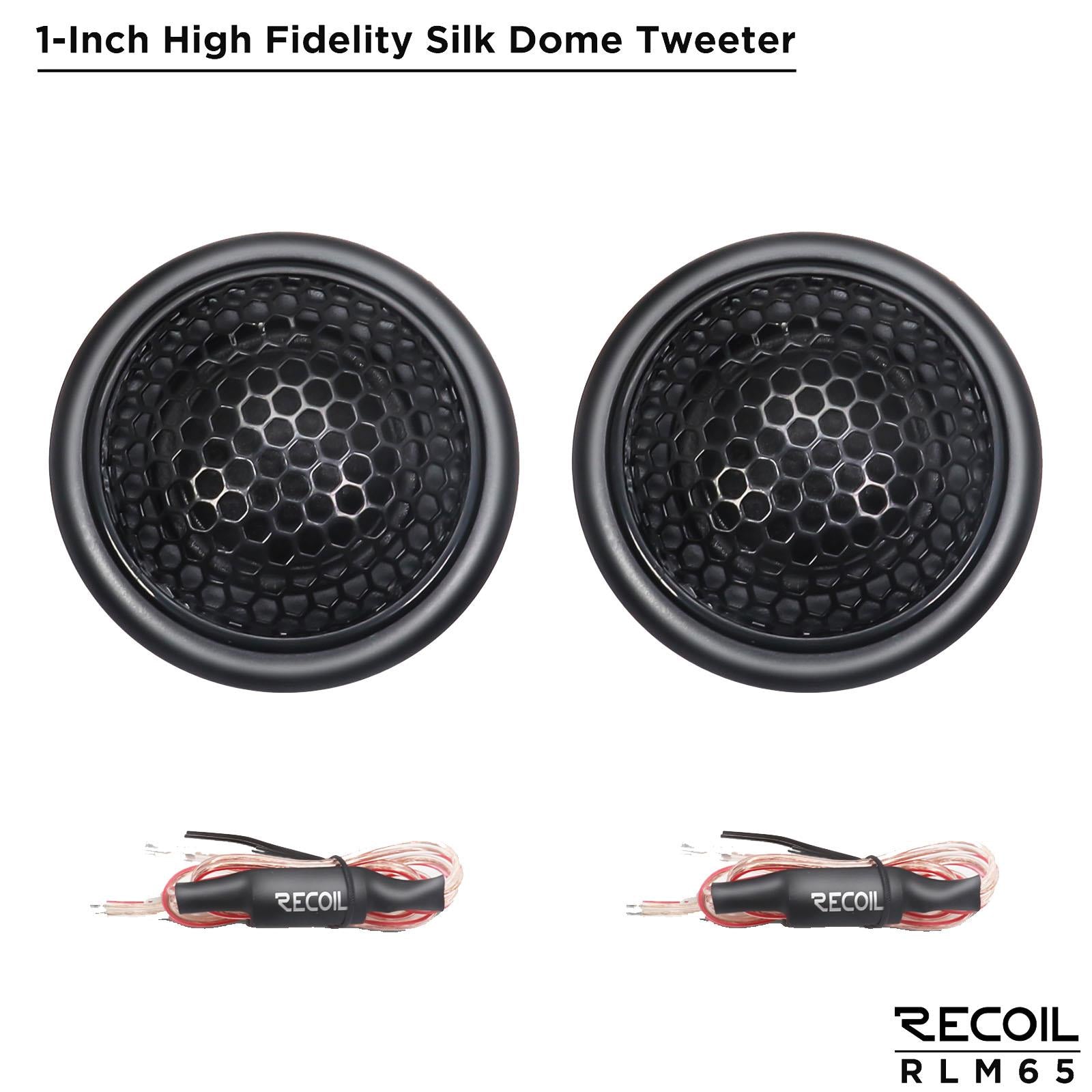 Recoil RLM65 - 6.5" 17cm 160 Watts Component Kit Car Door Speakers & Tweeters