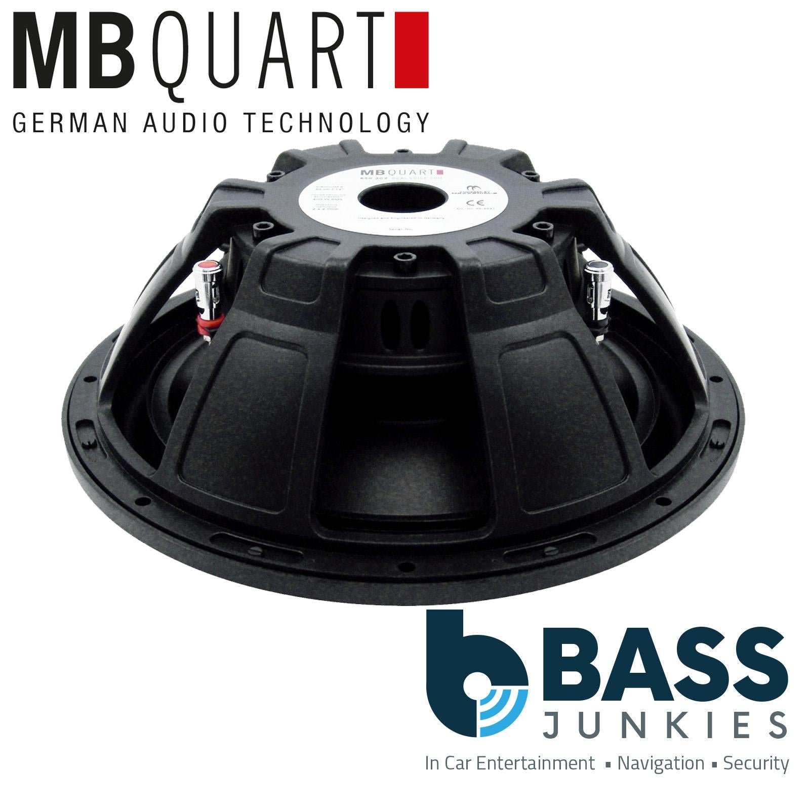 MB Quart RSH304 - 12" 30cm 800 Watts 4 Ohm Shallow Mount Car Sub Subwoofer