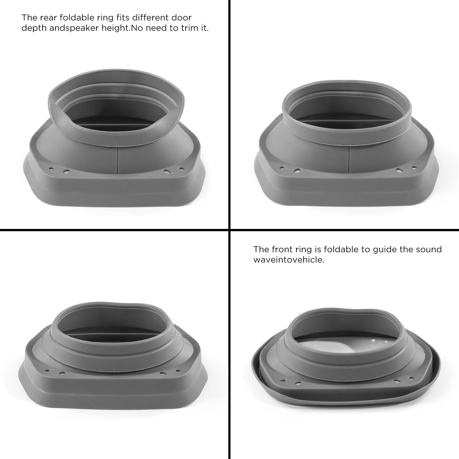 Recoil SPB68 5”x7” 6”x8” Waterproof Silicone Car Speakers Baffle & Isolator Kit