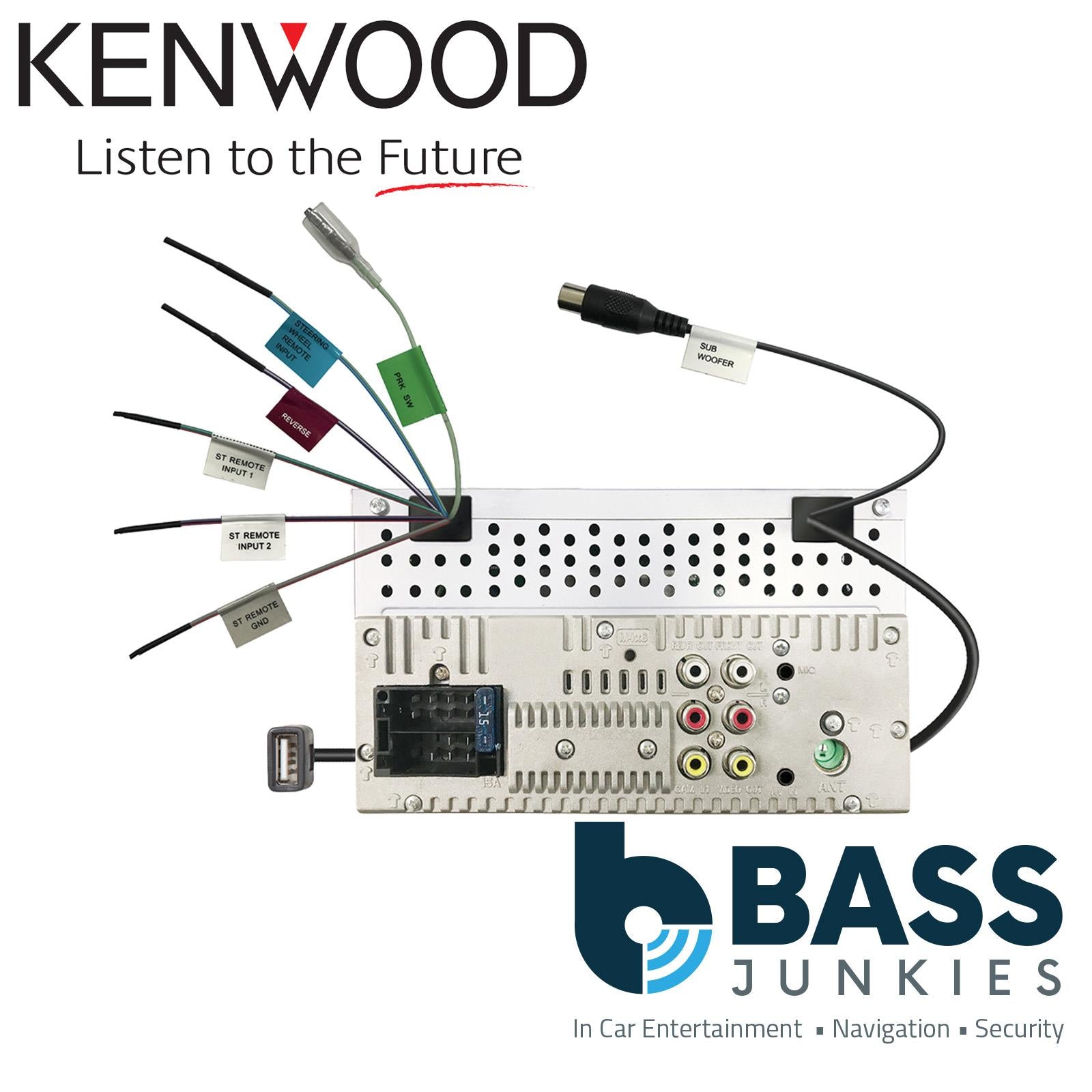 Kenwood DMX5020BTS - 6.8" CarPlay Android Mirroring Bluetooth Car Stereo Screen