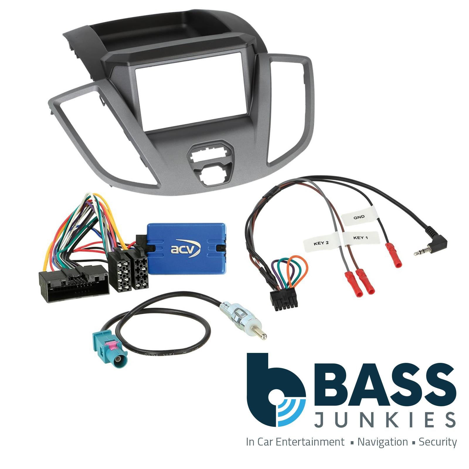 Double Din Car Radio Stereo Full Fitting Kit for Ford Transit V363 2014 - 2019