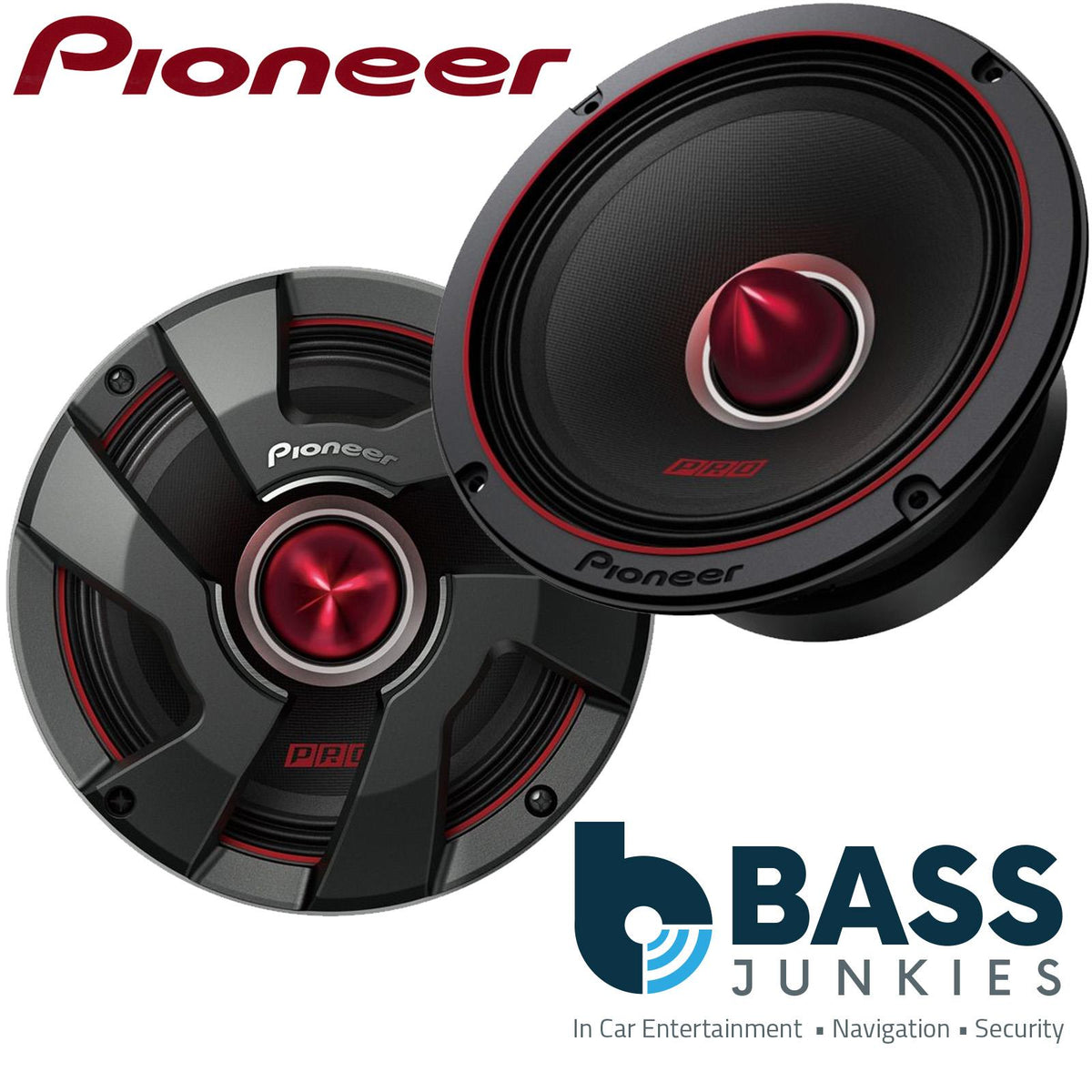 Pioneer TS-M651PRO - 1000 Watts a Pair 6.5" (16.5cm) PRO Series High Efficiency Midbass Car Speakers