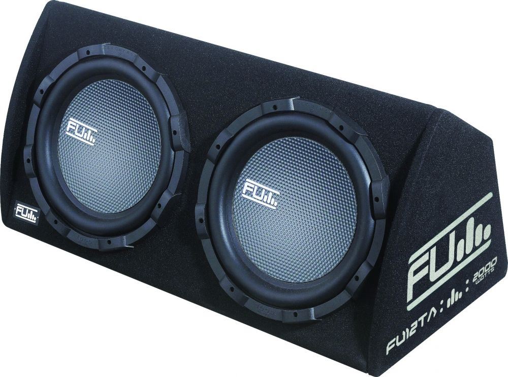 Fli Underground FU12TA-F1 - Twin 12" Inch 2000 Watts Active Car Sub Subwoofer Enclosure