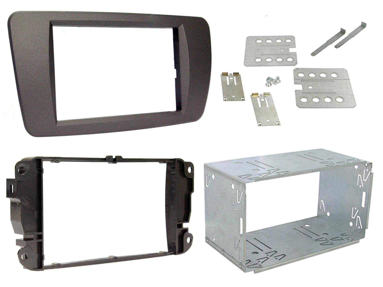 Grundig 6.8" Apple Android Double Din Stereo Fitting Kit + Steering Wheel Stalk Controls to fit Seat Ibiza 2008-14