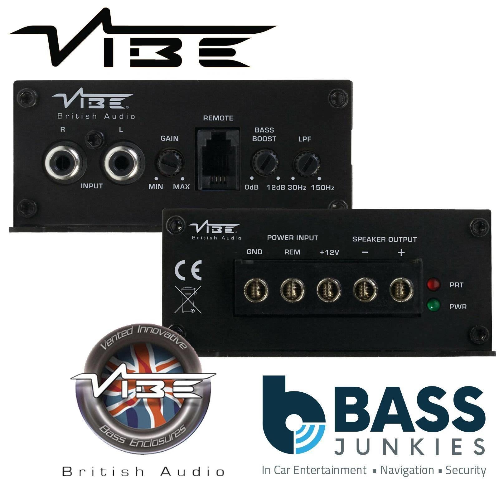 Vibe BASB10-V4 - 10" 900 Watts Car Sub Bass Box & Powerbox Amplifier Upgrade Kit