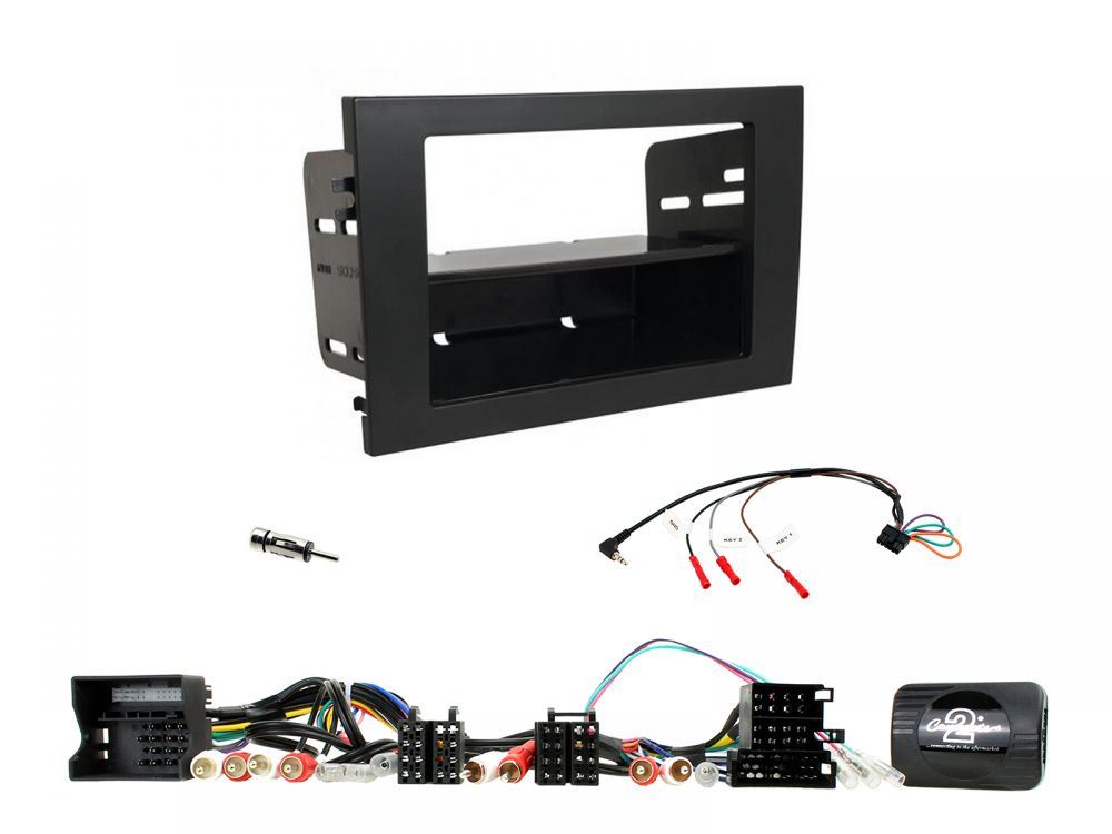 Connects 2 CTKAU09 - Audi A4 2001 - 2007 Single Din Or Double Din Facia & Steering wheel Interface Fitting Installation Kit