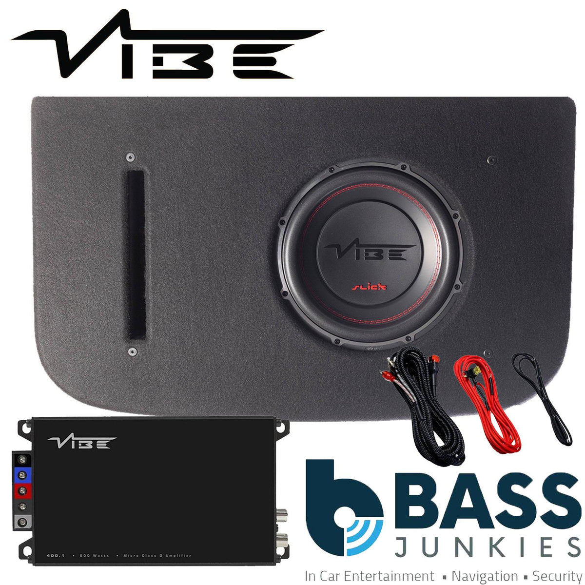 VIBE SLICKV12.MY-V5 12 Inch 1-Way 1500W Subwoofer Amp Kit for Tesla Model Y
