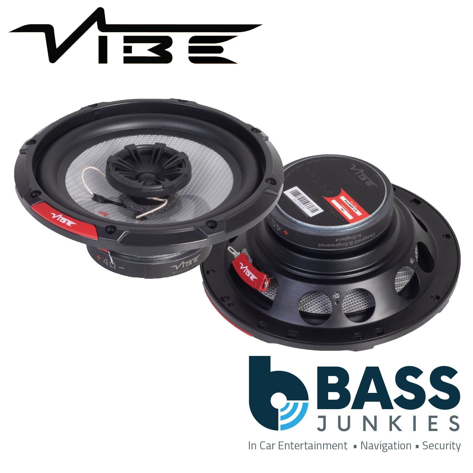 Vibe PULSE6-V3 360W Coaxial Speakers Supplied with Brackets to fit 6.5" Speakers to a Vauxhall Calibra 1990-1997 [Front Doors 165mm]