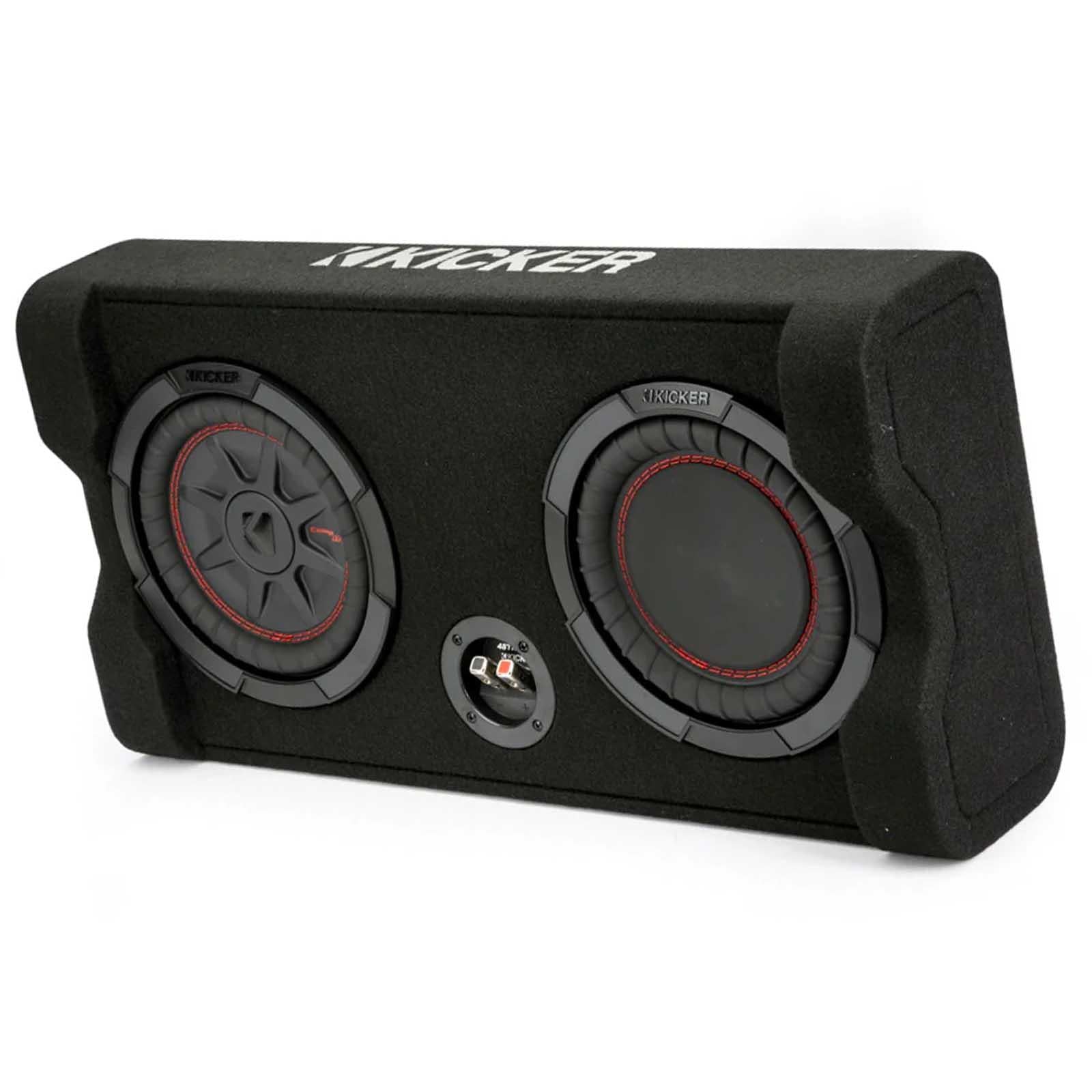 Kicker 48TRTP82 - 600W 8" CompRT Down Firing Car Sub Subwoofer Enclosure 2 Ohm
