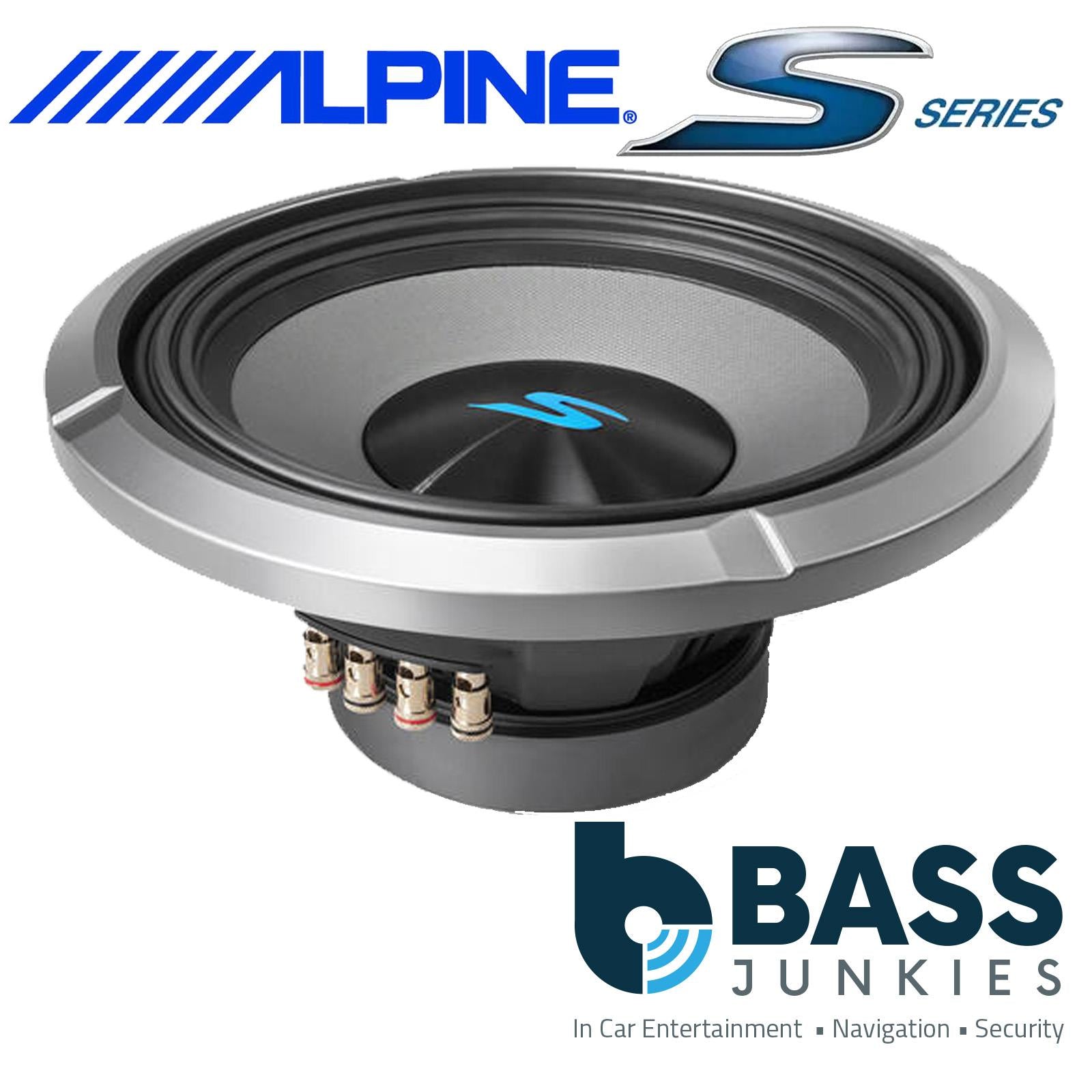 Alpine S2-W10D4 - 10” 25cm 1800 Watts Dual 4 Ohm Car Subwoofer Bass Sub Driver