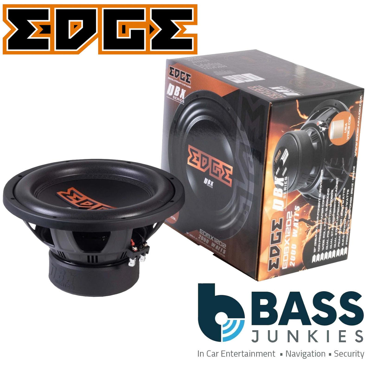 EDGE EDBX12D2-E3 - 12 Inch 2000 Watts CAR AUDIO BASS SPL Subwoofer