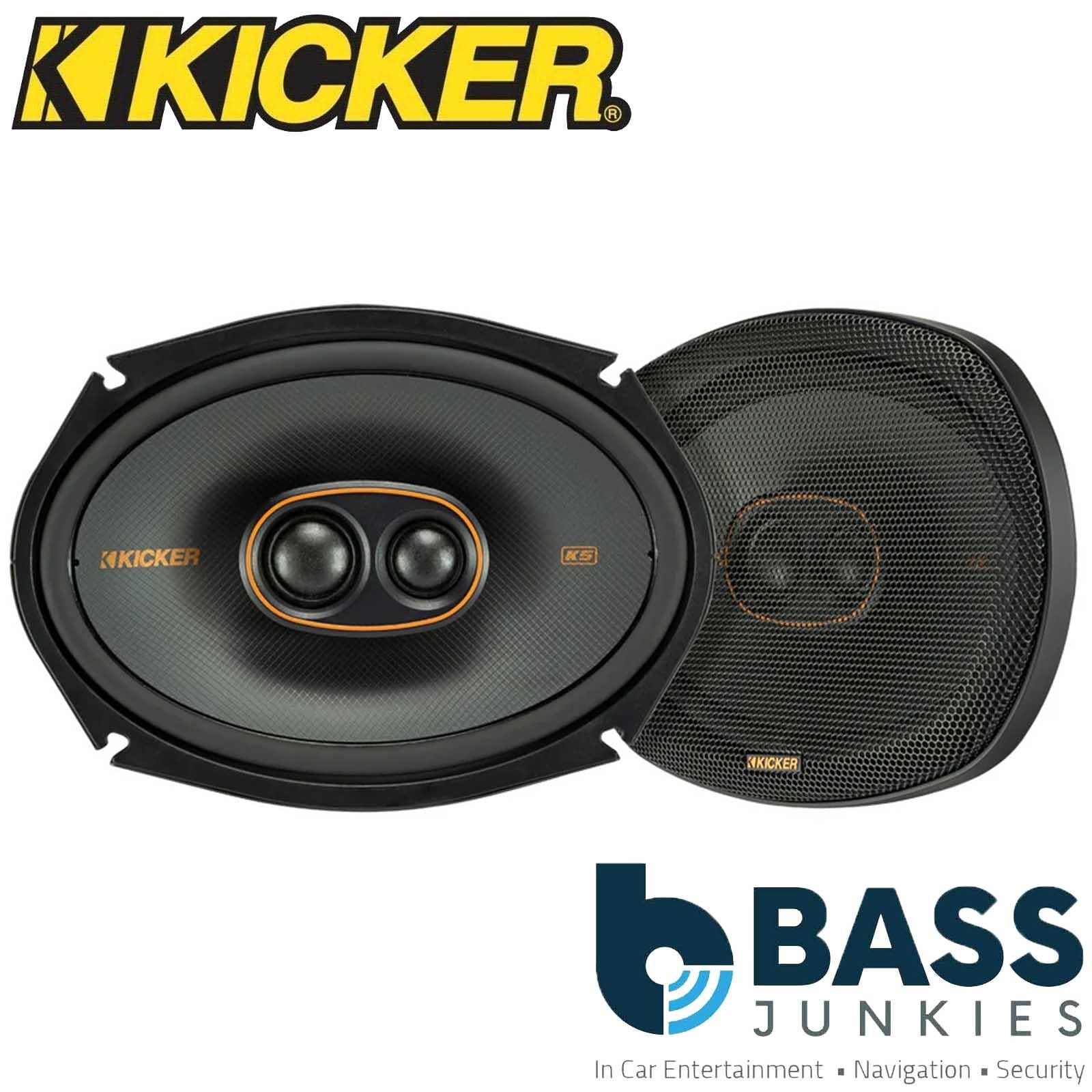 Kicker 51KSC69304 - 6x9" 300 Watts 3-Way Coaxial Rear Shelf Car Speakers Pair