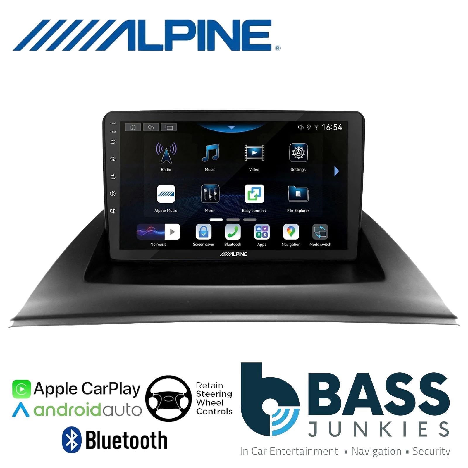 Alpine 9" CarPlay Android Car Stereo Fascia Steering Kit For BMW X3 2006 -2010