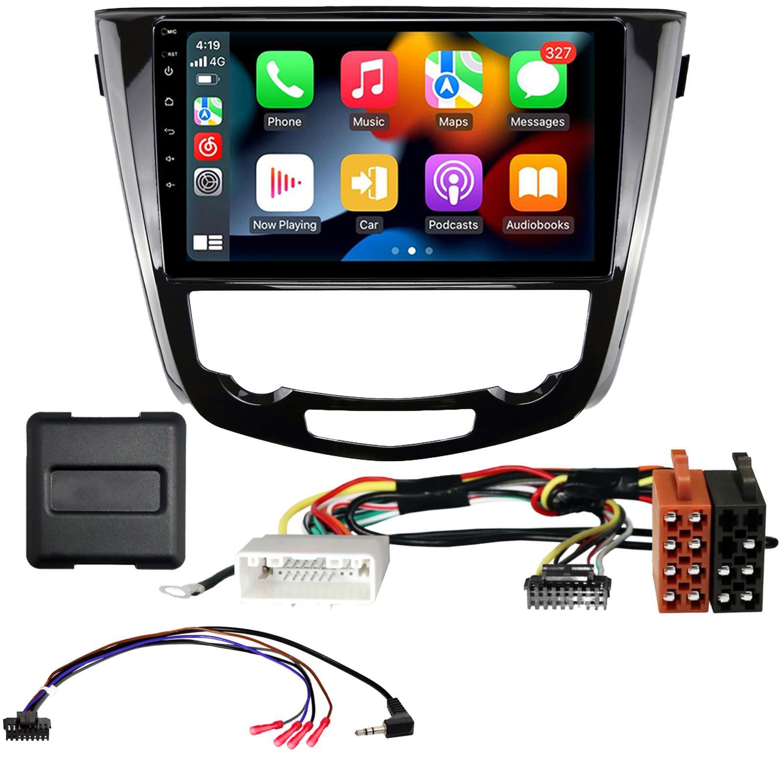 UPGRADED 9" CarPlay Android Car Stereo Fitting Kit For Nissan X-Trail Black 2014 Onwards