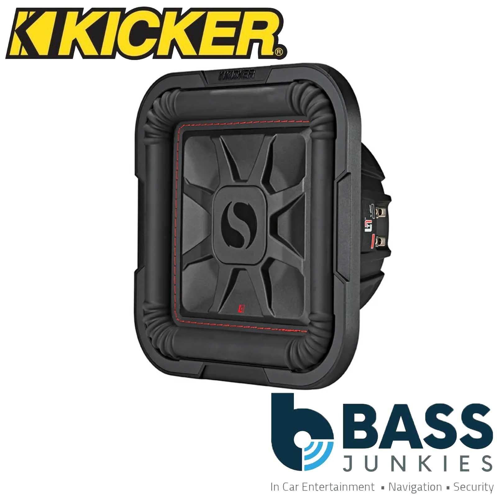 Kicker 46L7T104 L7T 10" Slim Square Subwoofer DVC 4 Ohm 1000W