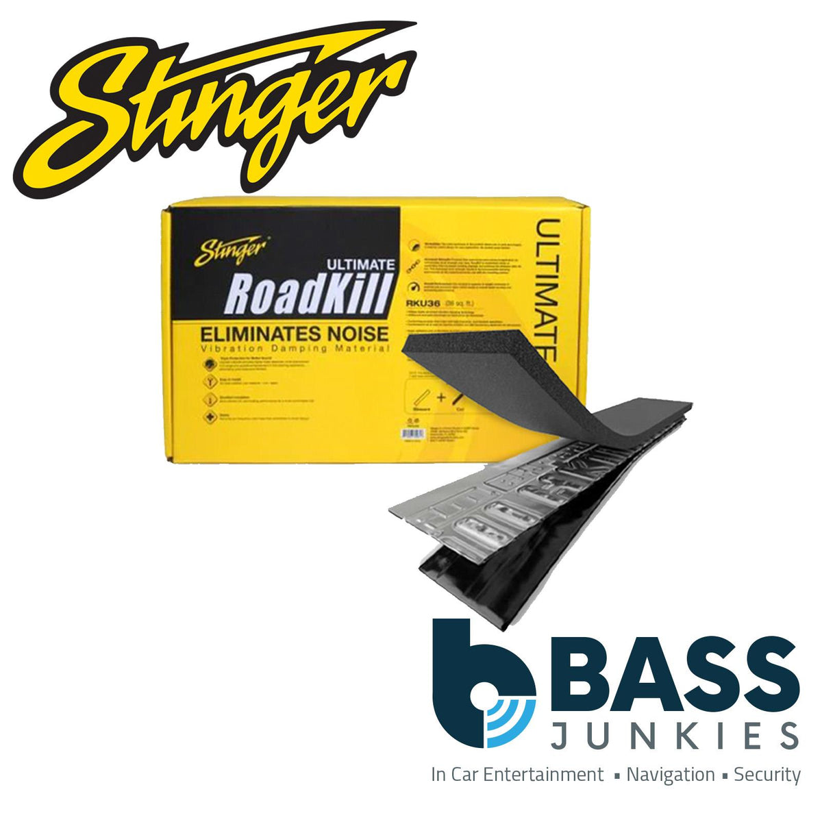 Stinger RKU8 Roadkill Ultimate 2-in-1 Sound Damping Insulation Mat (2 x 18"x32")