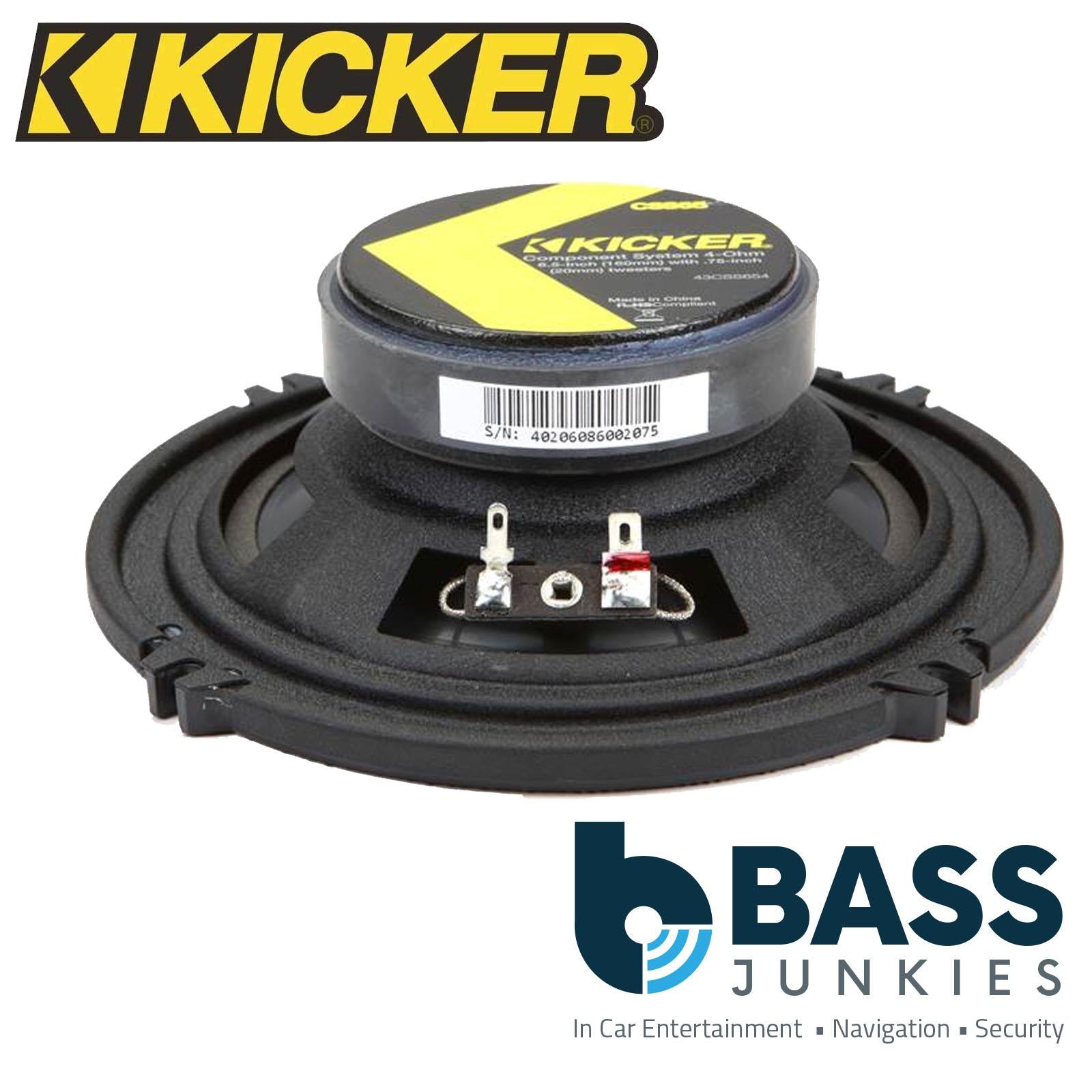 KICKER 43CSS654 6.5 Inch 300 Watts Max Power Car Audio Coaxial Speakers Pair