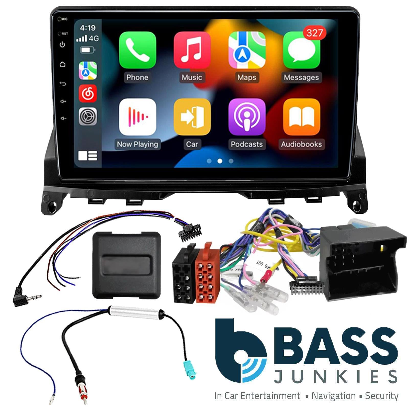 UPGRADED 9" CarPlay Android Car Stereo & Kit For Mercedes C Class W204 2007-2014