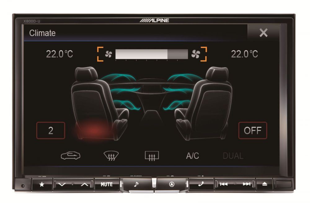 Alpine X800D-U - In Car Navigation System with 8" Display and DAB Radio