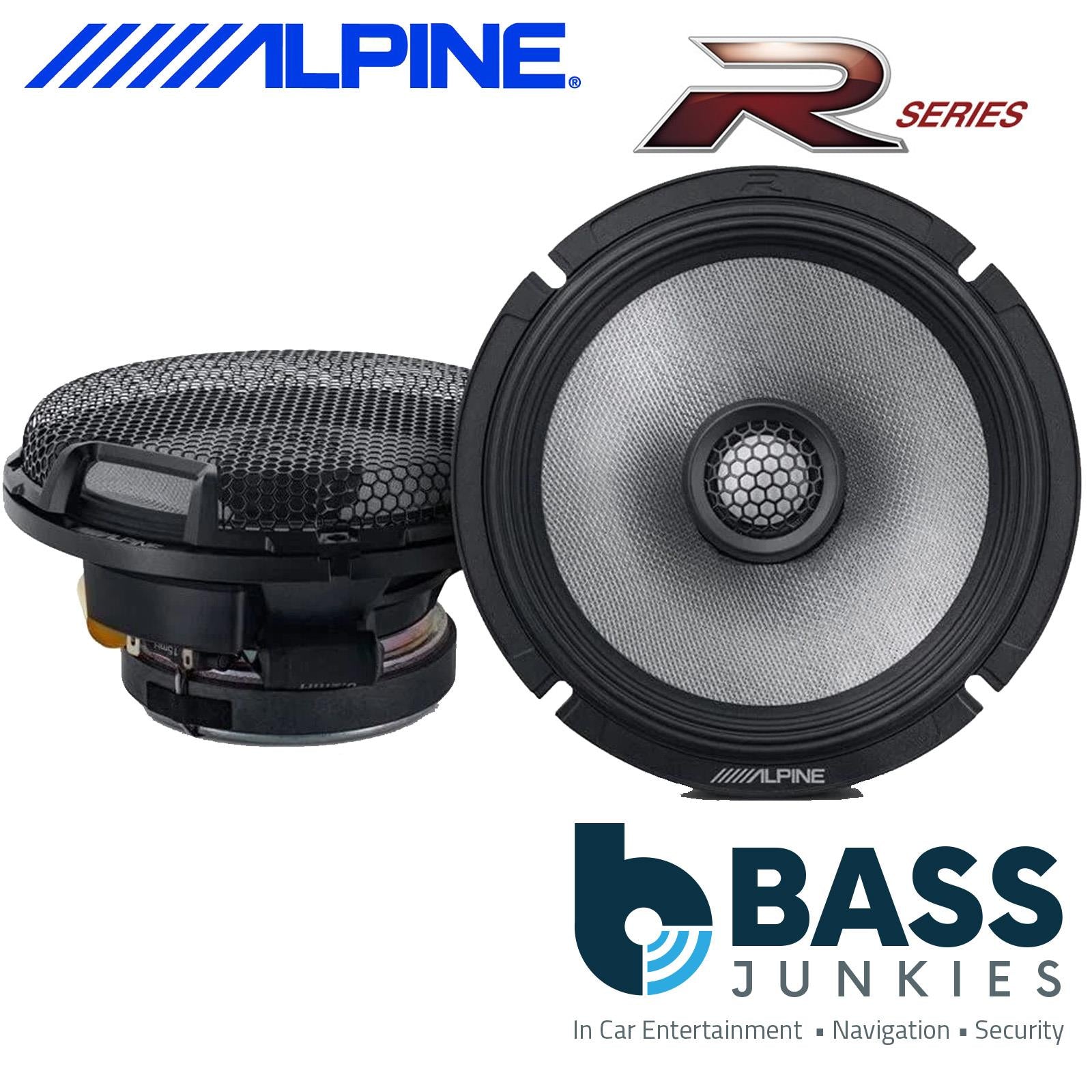 Alpine R2-S65 - 16.5cm 6.5" 2-Way 600 Watts Coaxial Van Door Shelf Car Speakers