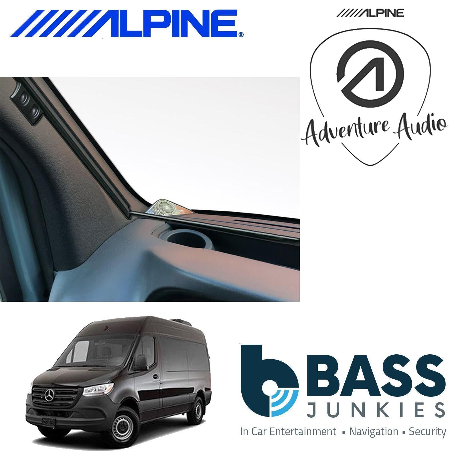 Alpine W84AS907-2 - 6-Channel DSP Car Amplifier 8" Sub Bass Box & Speaker Kit for Mercedes Benz Sprinter w907 / w910 2018 Onwards