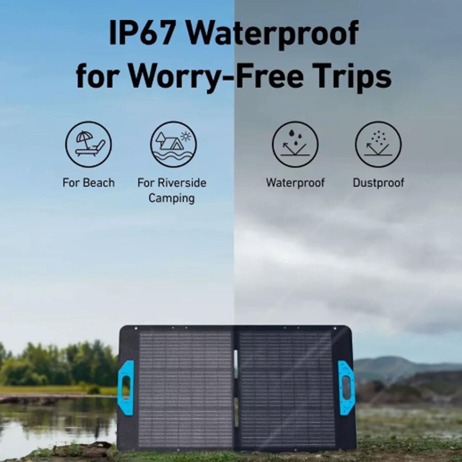 Anker SOLIX C300X AC + PS100 - Portable Power Station & 100W Solar Panel