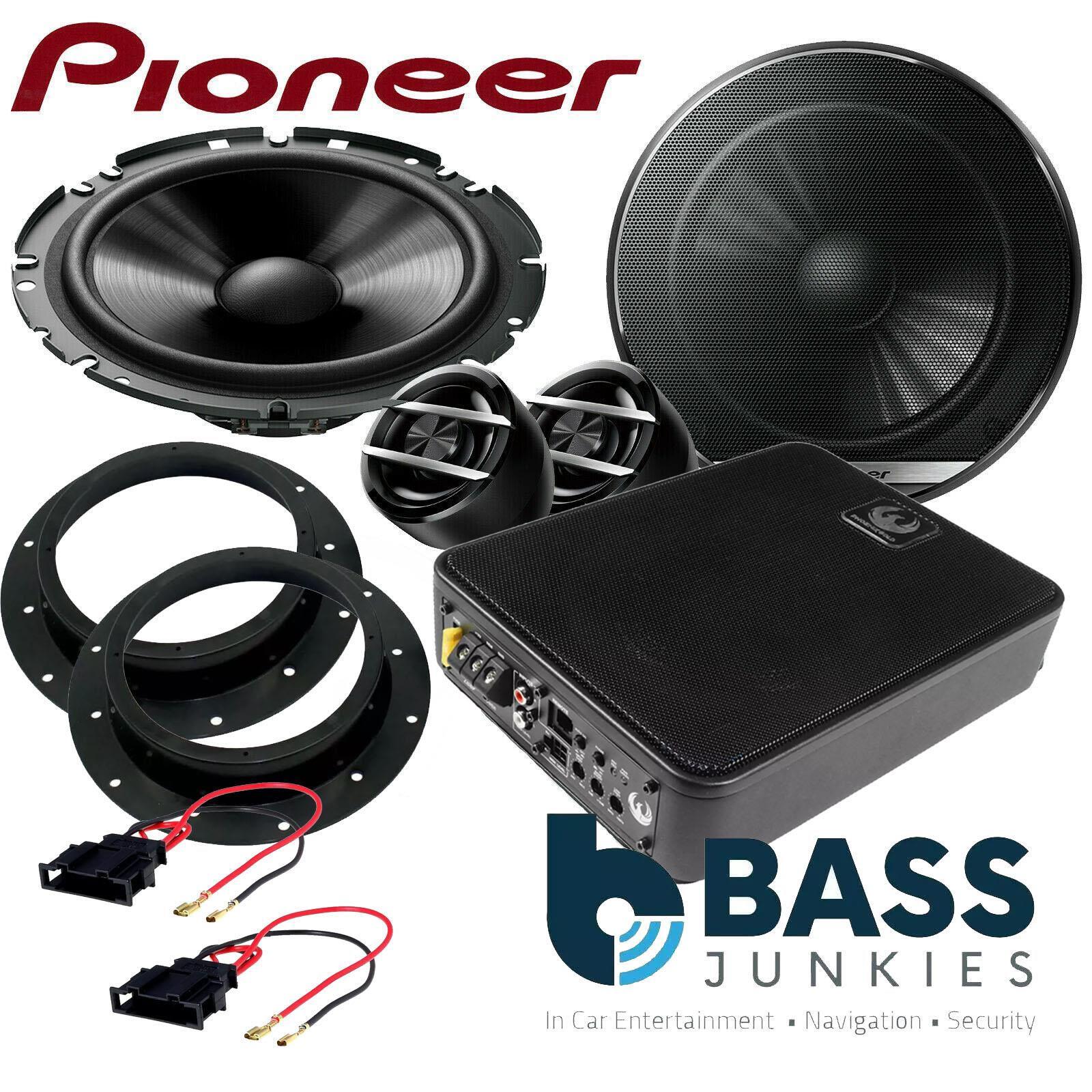 Volkswagen Caddy 2003 Onwards Pioneer Front Door Component Car Speakers & 900 Watts Underseat Subwoofer Kit