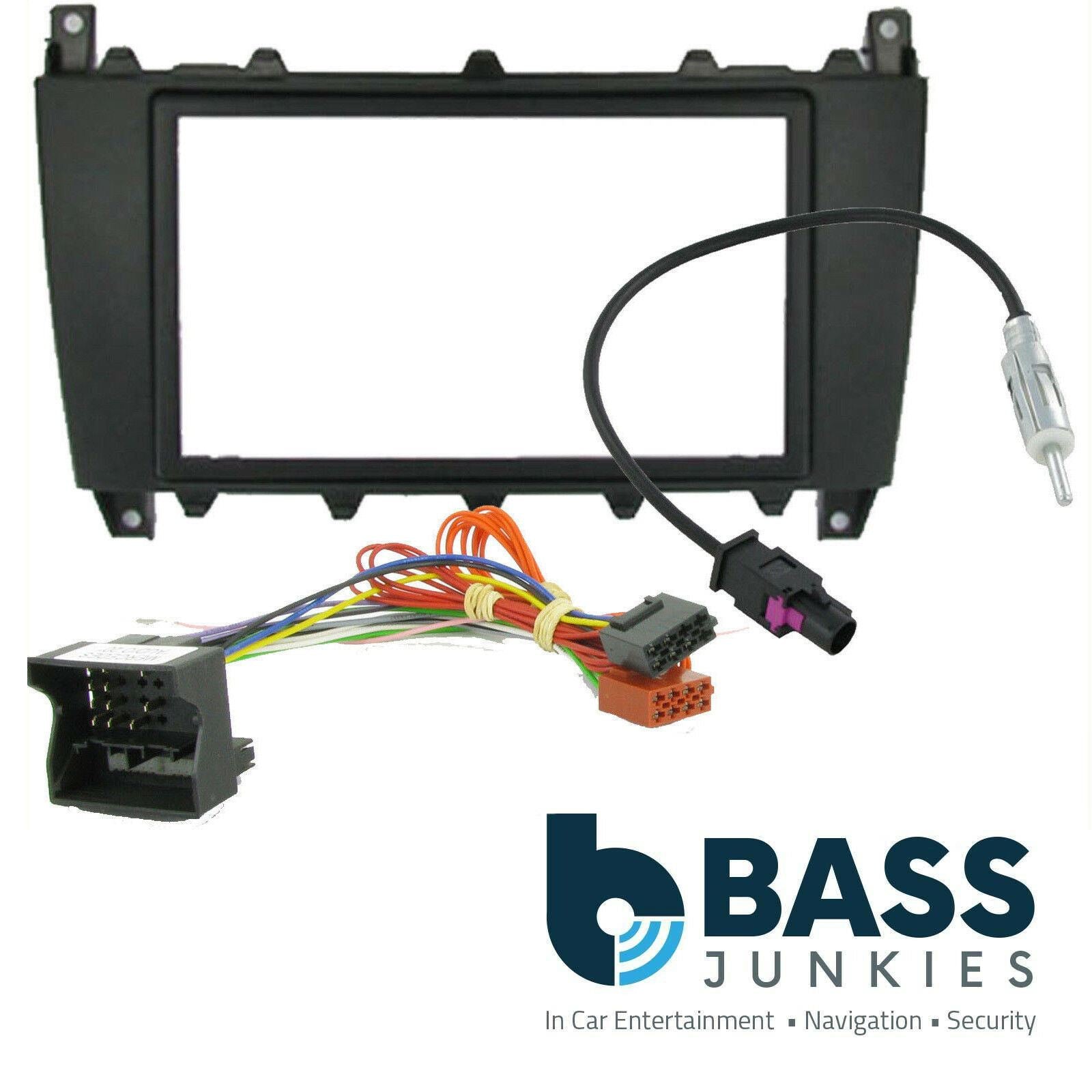 Mercedes Benz C Class W203 2005-2007 Car Stereo Fascia ISO & Cage Kit CT23MB03A