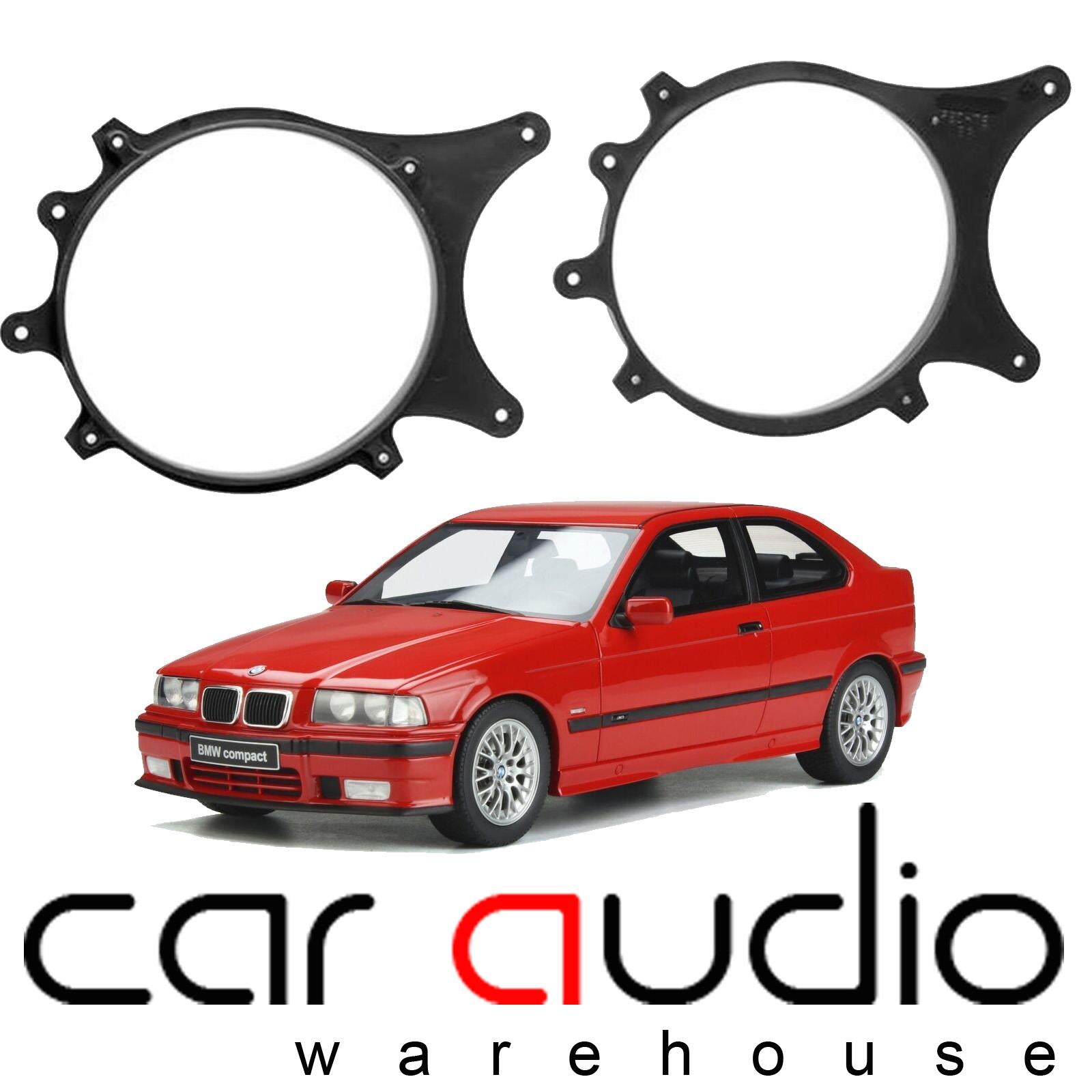 Connects2 CT25BM03 - BMW 3-Series E36 130mm 13cm 5.25" Rear Side Shelf Car Speaker Adapter Brackets