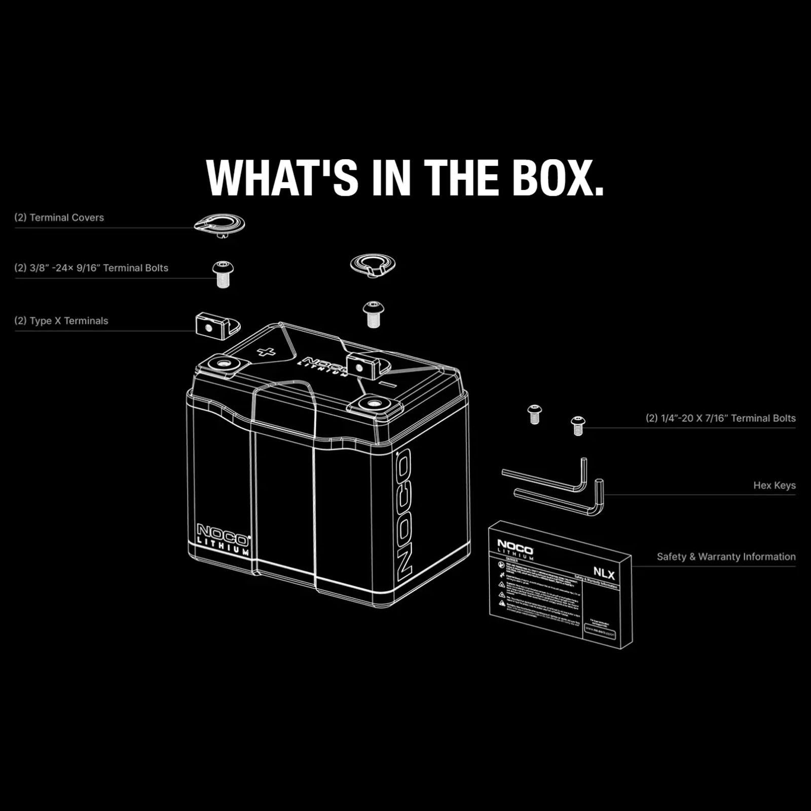 NOCO NLXU1 - 12V 40Ah Lithium Dual Purpose Battery Group U1 Deep Cycle Starter