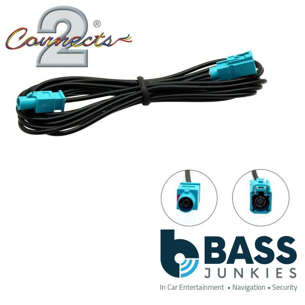 Connects2 CT27AA118 - Car Stereo 3 Meter Male Fakra to Female Fakra Extension Aerial Adaptor