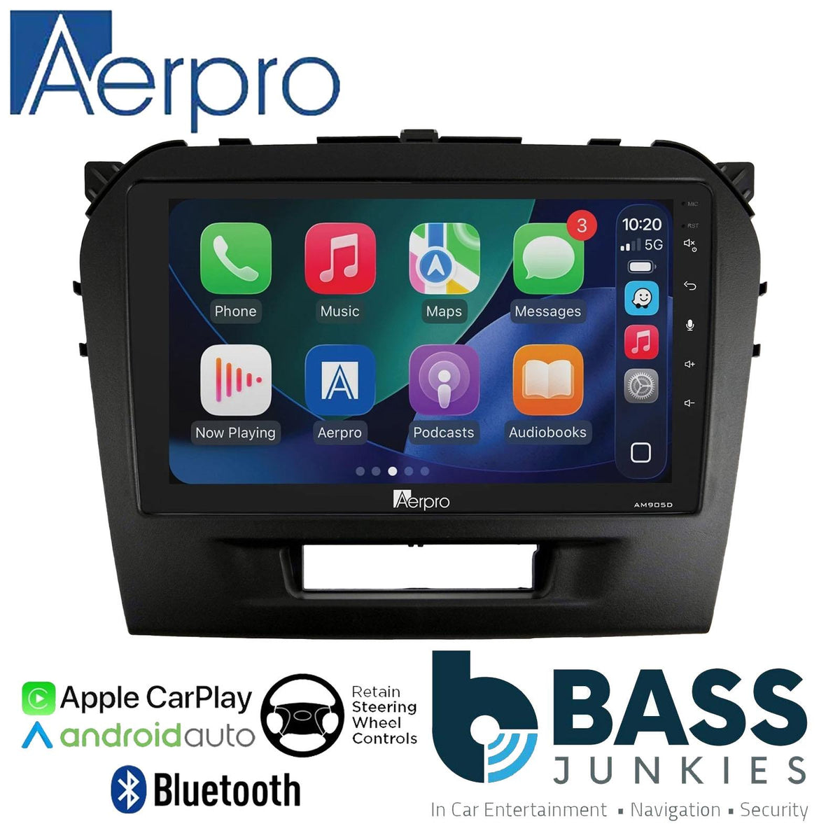Aerpro 9" DAB CarPlay Android Car Stereo Kit For Suzuki Vitara 2015 Onwards